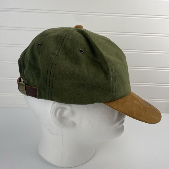 Vintage John Deere K Products Suede Bill Farm Snapback Hat Cap Green Made in USA - Picture 5 of 8